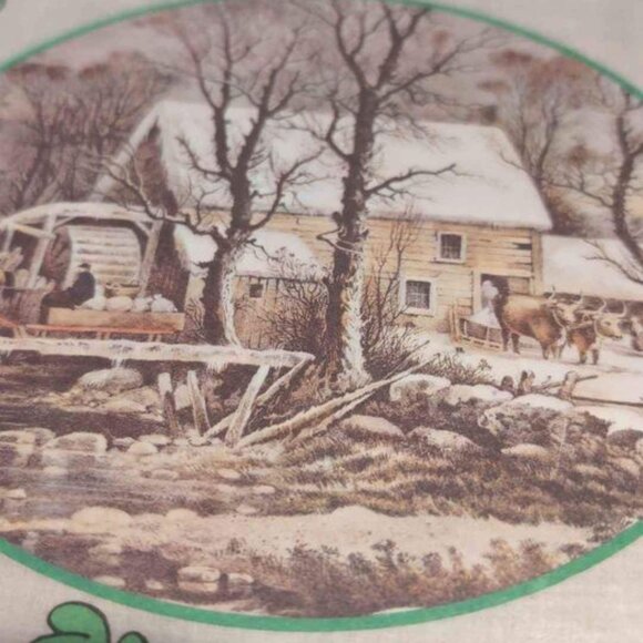 Vintage Currier and Ives Winter Scenes Plastic Coated Placemats - Picture 5 of 10